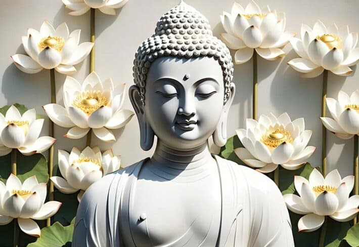 A serene figure in quiet meditation